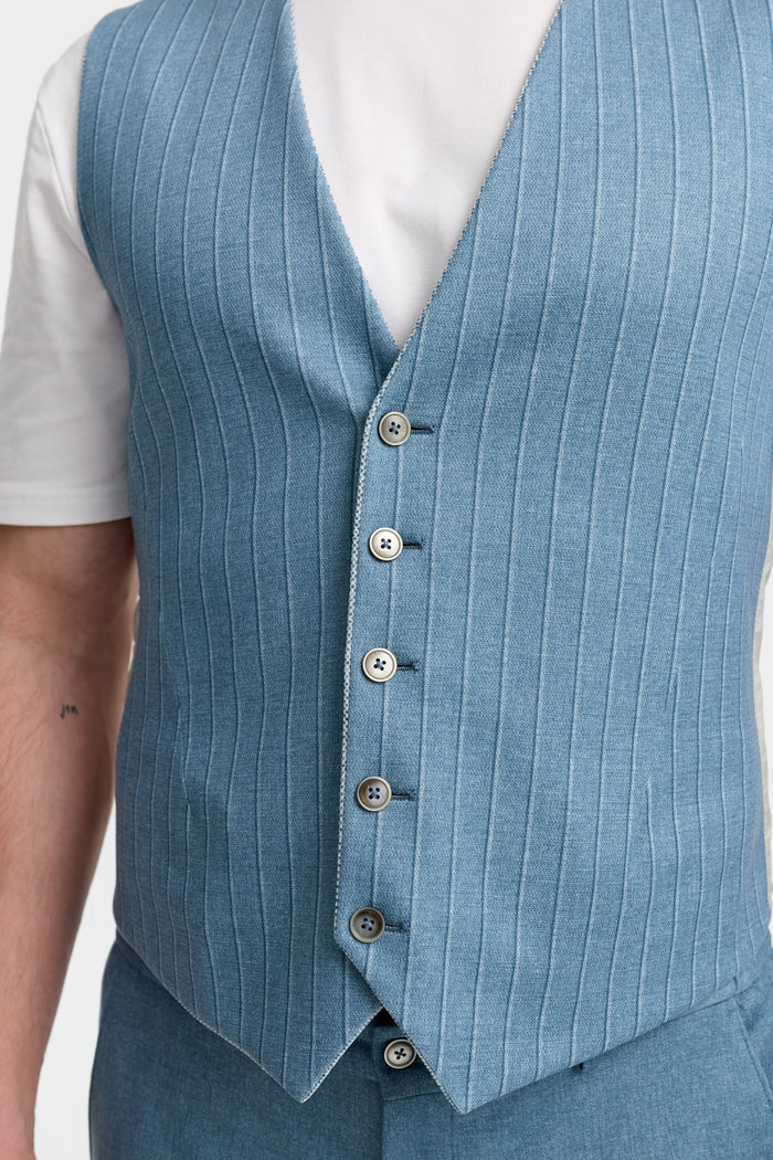 ZUITABLE JERSEY VEST DIWESLEY 251677-610 BLAUW