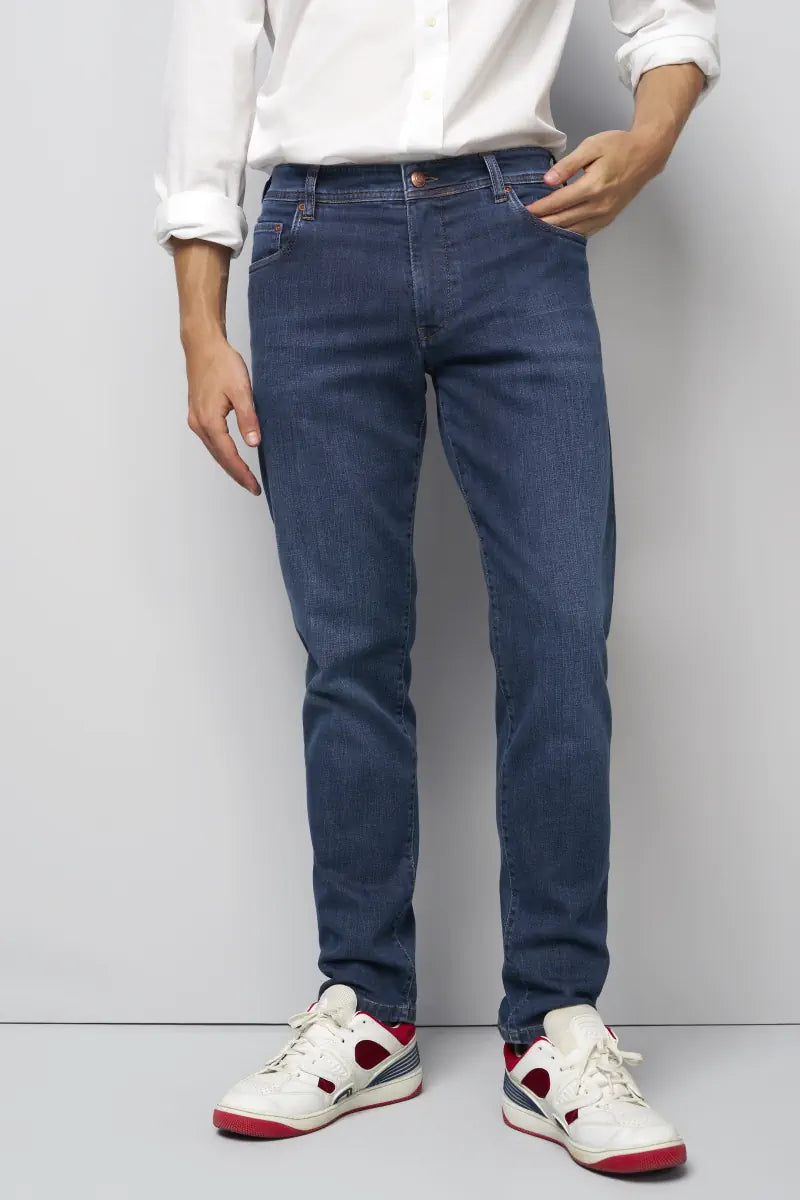 M5 Meyer jeans 6281-18 kleur blue stone