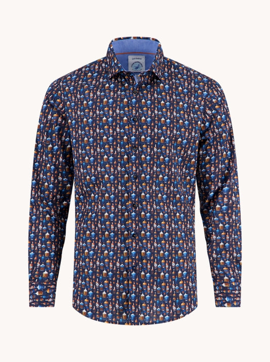 A Fish Named Fred hemd 32.001.604 navy bottle row