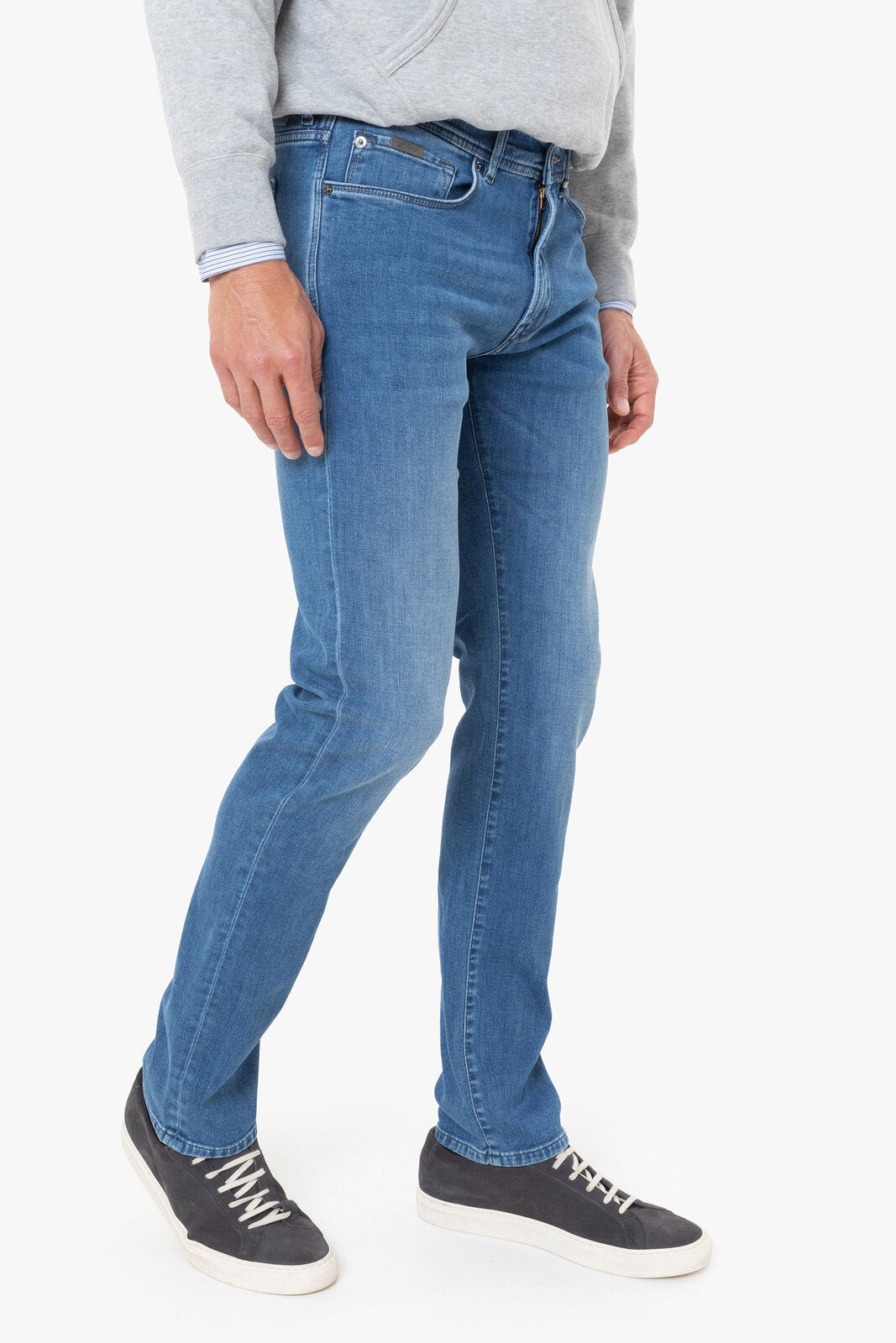 Zilton RODGER 07 regular fit jeans in washed Italian denim kleur 920 mid blue Broek