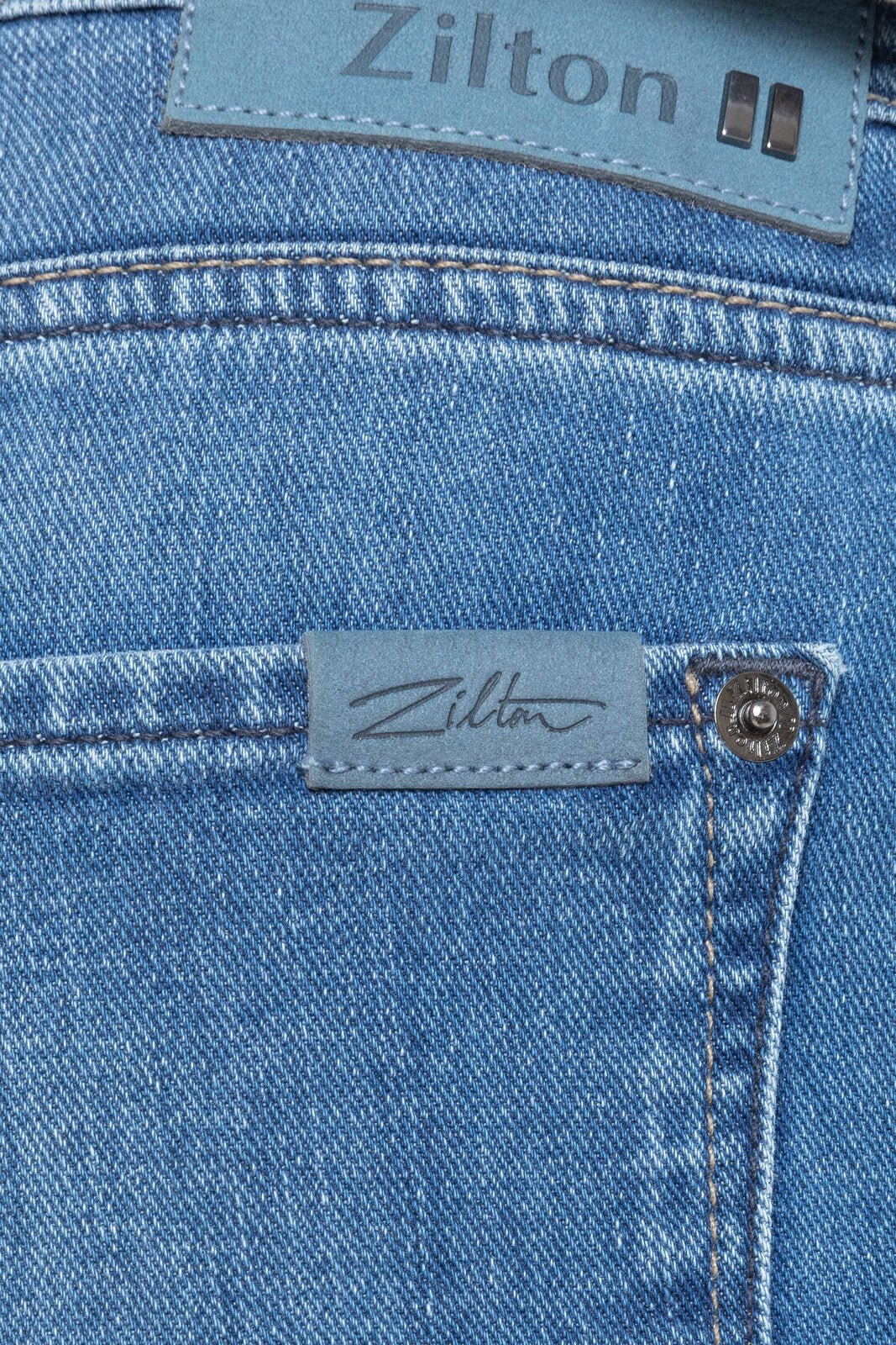 Zilton RODGER 07 regular fit jeans in washed Italian denim kleur 920 mid blue Broek