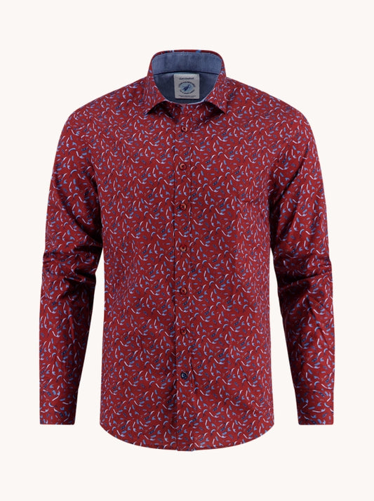 A Fish Named Fred hemd 32.003.405 burgundy fish fantasy