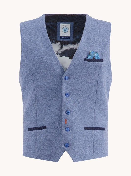 A Fish Named Fred waistcoat 32.134.608 jeans blue pique