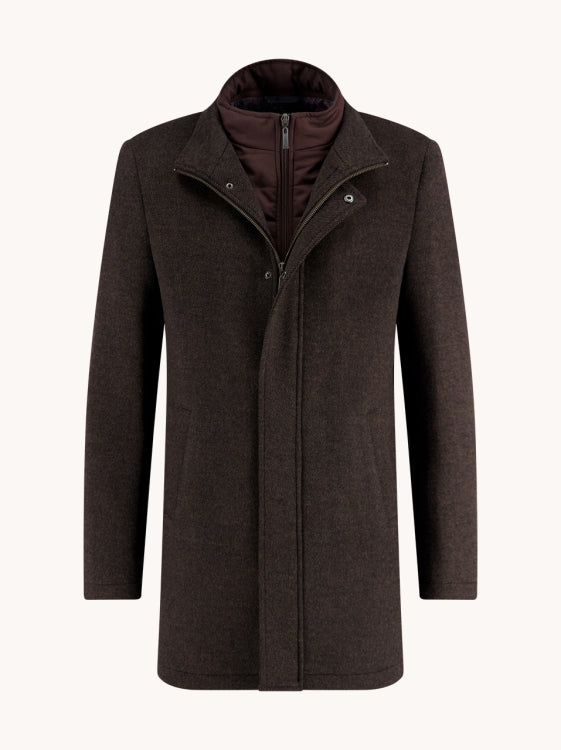A Fish named Fred Mantel 32.165.200 Funnel neck coat brown