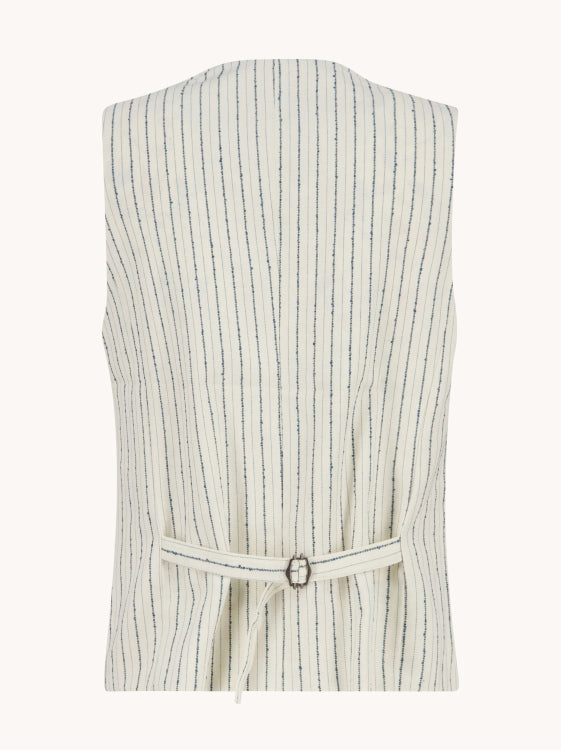 A Fish named Fred waistcoat structure stripe 33.141.101 off white
