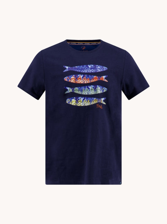A Fish named Fred tshirt fish print 33.401.604 navy