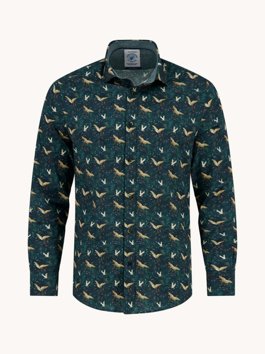 A Fish Named Fred hemd crane sky 34.014 kleur 309 dark green