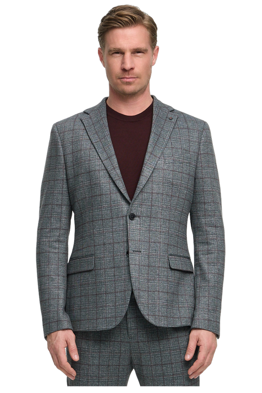 Zuitable vest Dinick 262664 kleur 370 dark grey ruit