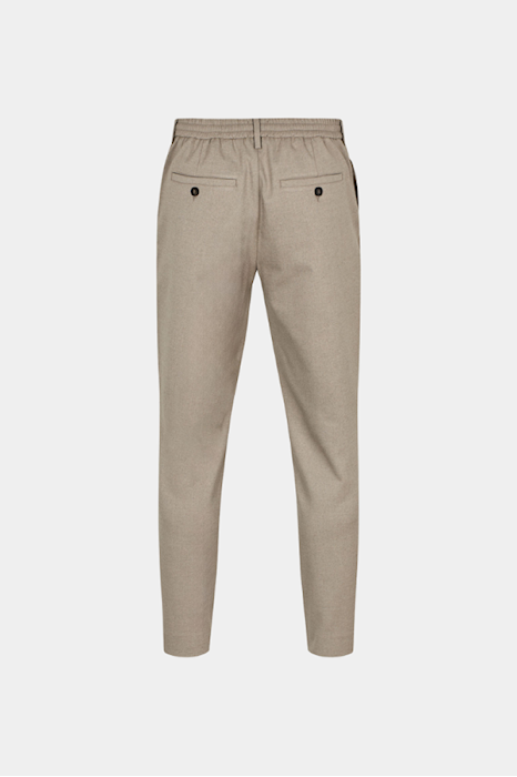 Plain broek TheoPL 438 dark sand melange