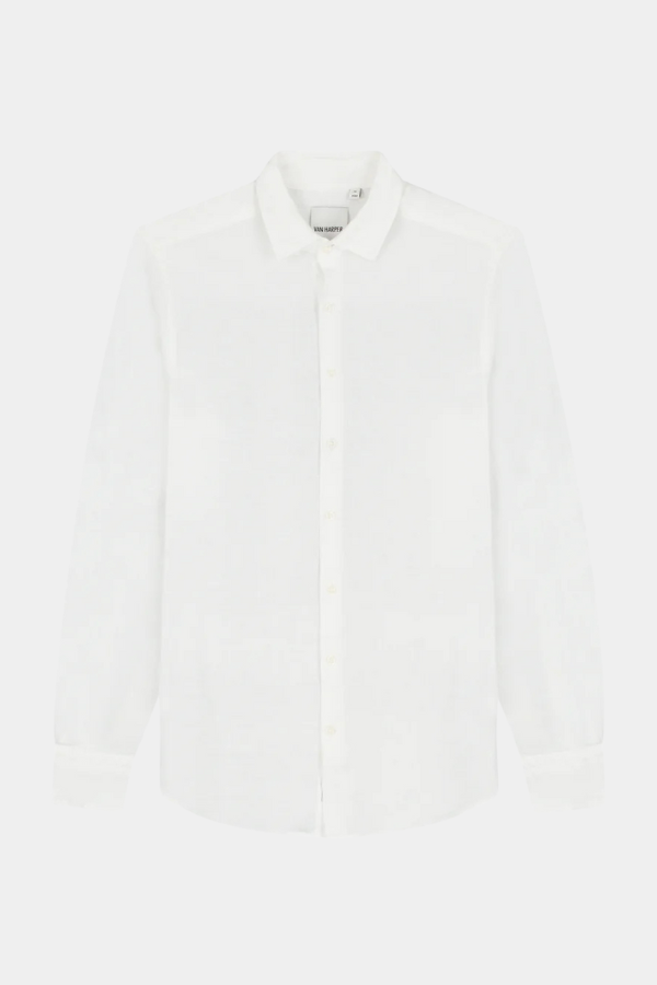 Van Harper hemd VHR 35 linnen kleur 1000 wit