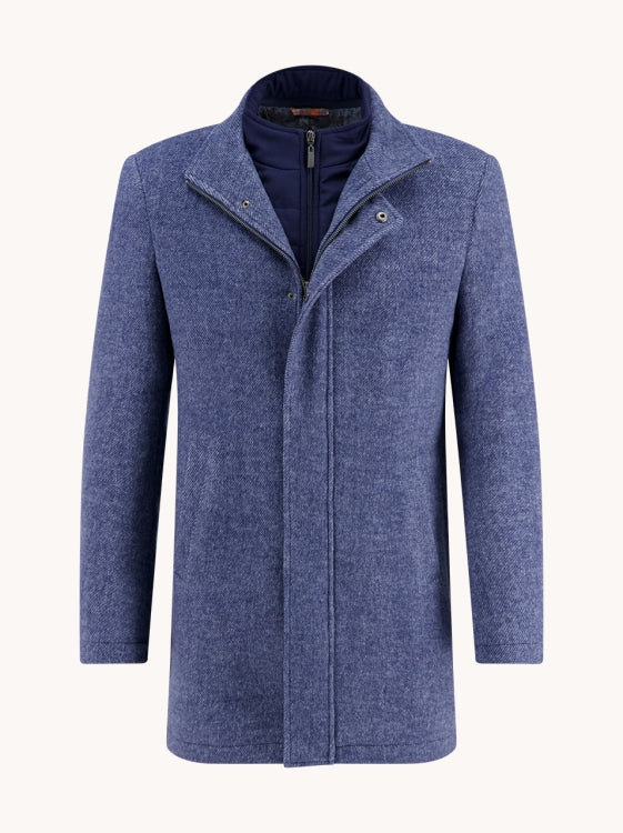 A Fish named Fred Mantel 32.165.600 Funnel neck coat classic blue