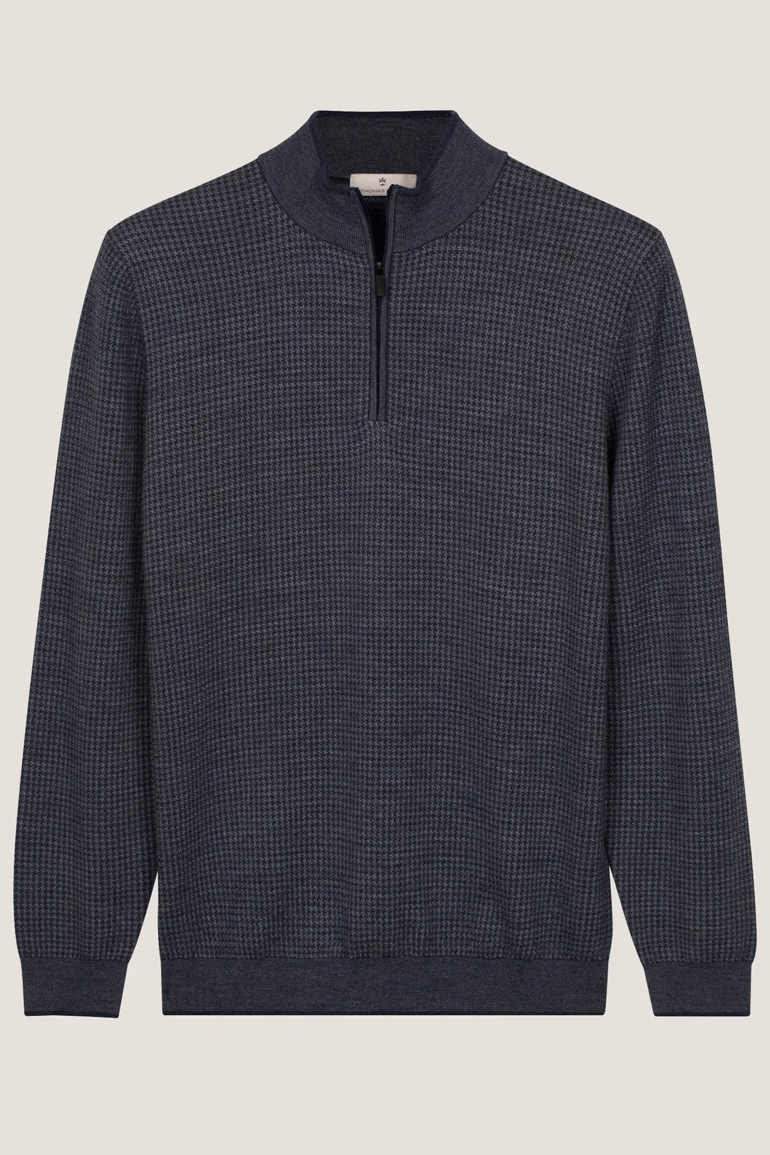 Thomas Maine half zip jacquard 6284 TM 109 kleur 60 navy