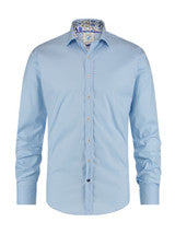 A Fish Named Fred Shirt powerstretch light blue timeless 9774.610 hemd