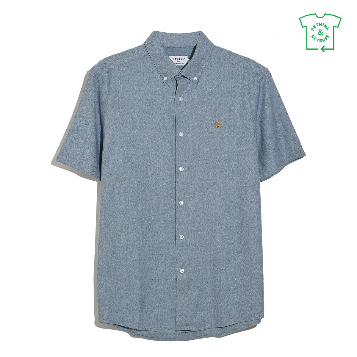 Farah hemd km G013 kleur 405 blue tide