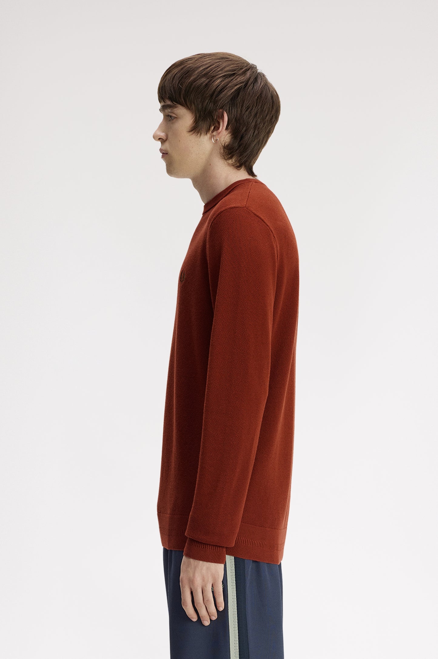 Fred Perry pull K 1309 kleur 28C Brandy