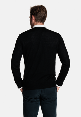 Thomas Maine trui crew neck NOS82 TM 100 kleur 90 zwart