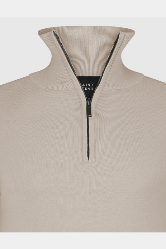 Saint Steve 1/2 zip Cas kleur sand