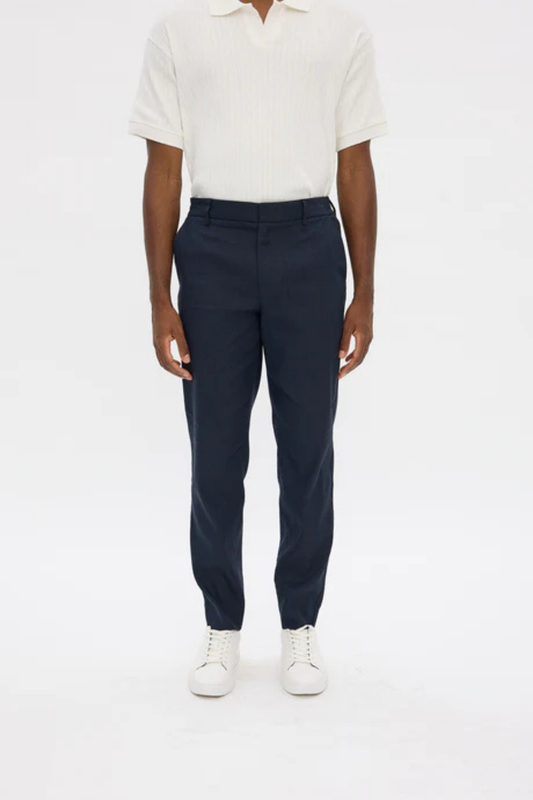 Plain broek Theo kleur Navy
