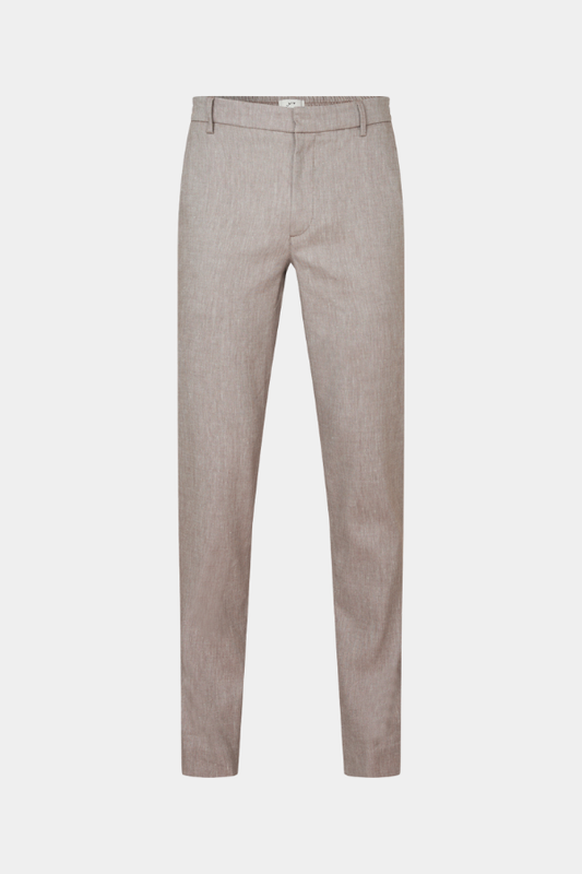 Plain broek Theo kleur Walnut