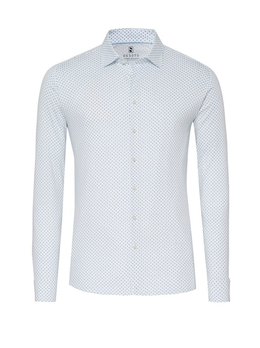 Desoto hemd Casual Kent 92028-3 kleur 511 white blue dots