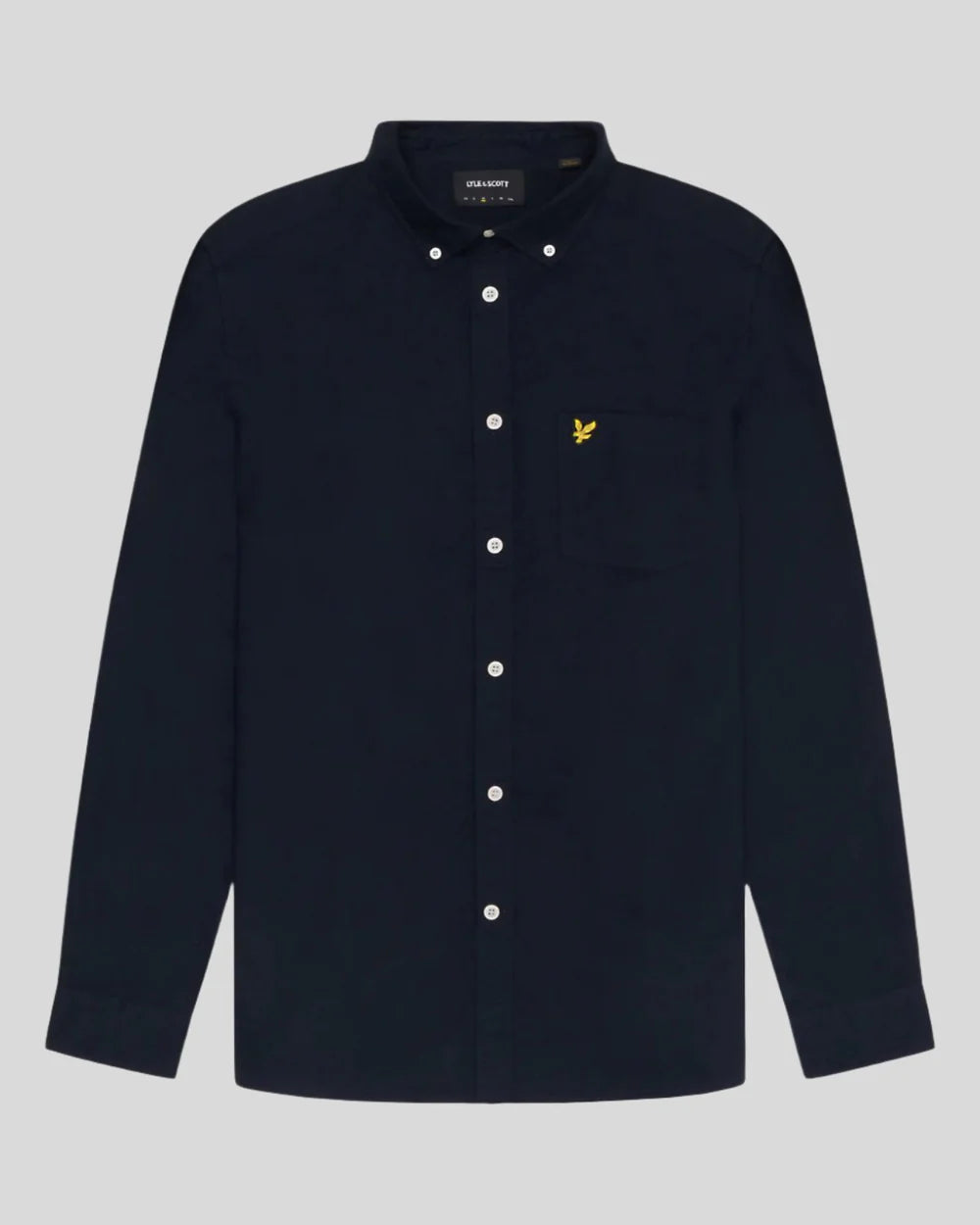 Lyle & Scott Plain Oxford Shirt LW 2112 kleur Dark Navy