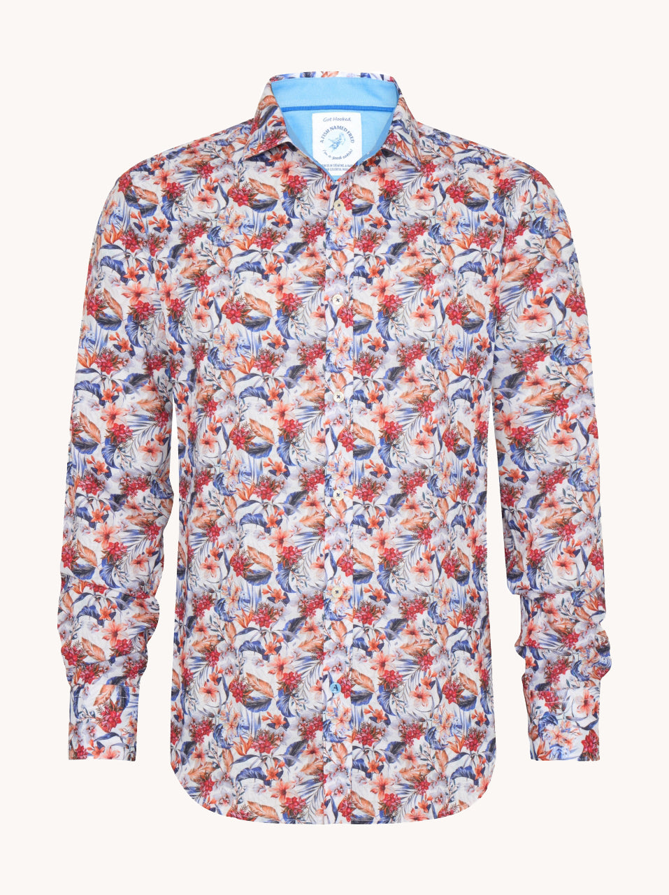 A Fish Named Fred Shirt floral Multicolor Coral 31 015 076