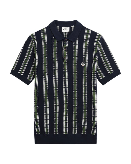 Ben Sherman knitted polo 13470 kleur 25 dark navy