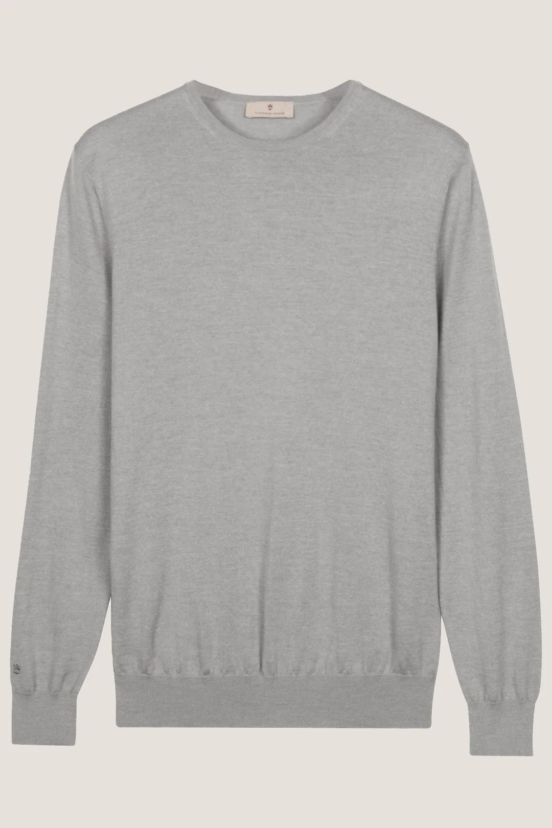 Thomas Maine trui crew neck NOS 82 TM 100 kleur 91 light grey