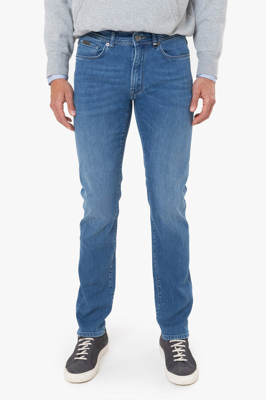 Zilton RODGER 07 regular fit jeans in washed Italian denim kleur 920 mid blue Broek