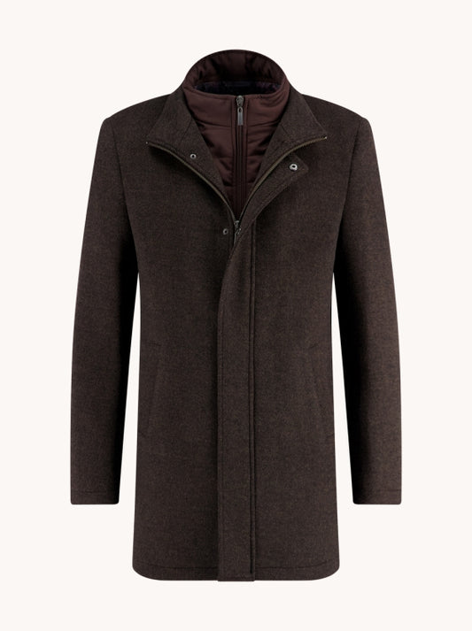 A Fish named Fred Mantel 32.165.200 Funnel neck coat brown