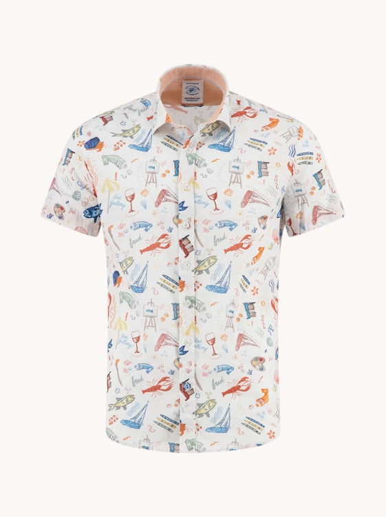 A Fish named Fred hemd 33.052.073 SS doodle multicolor