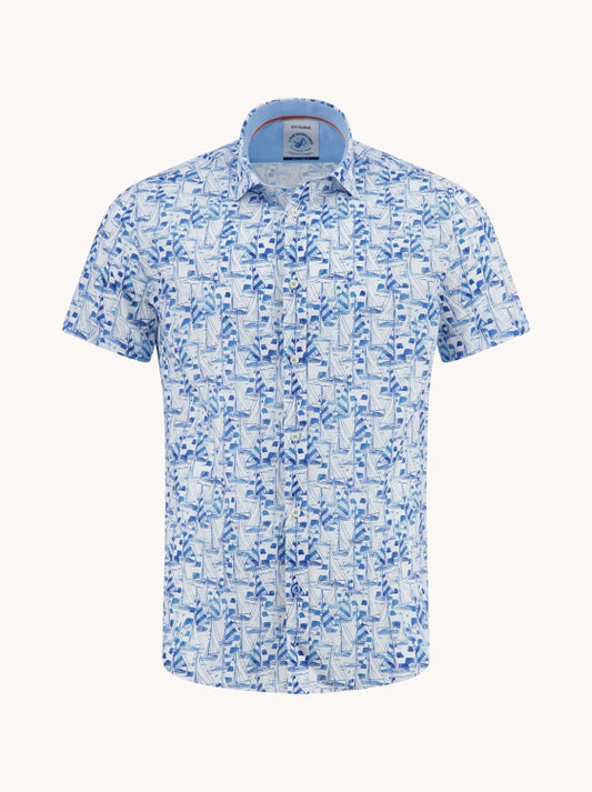 A Fish named Fred hemd 33.054.610 SS sailing boats light blue