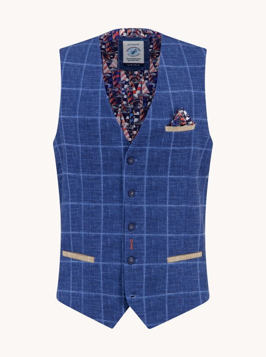 A Fish named Fred waistcoat travel check 32.132.604 kleur navy