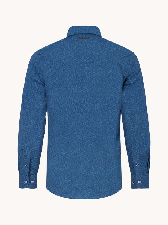 A Fish Named Fred hemd sea pattern 34.011 kleur 609 ash blue