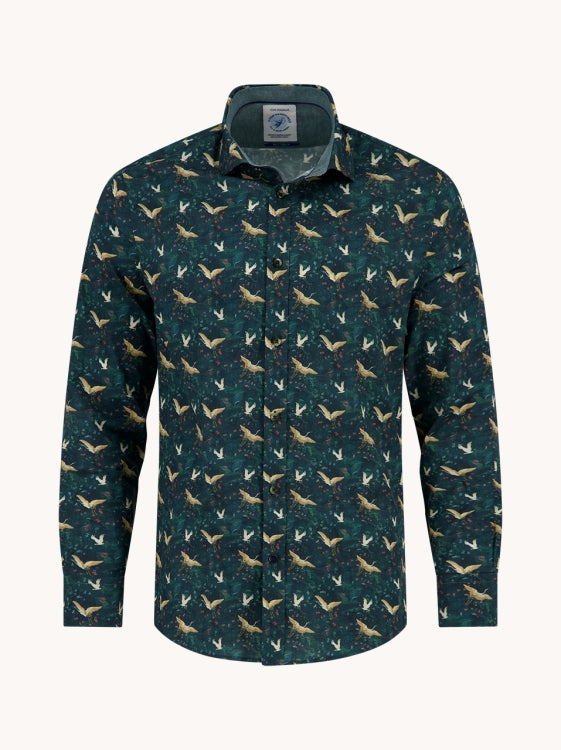 A Fish Named Fred hemd crane sky 34.014 kleur 309 dark green