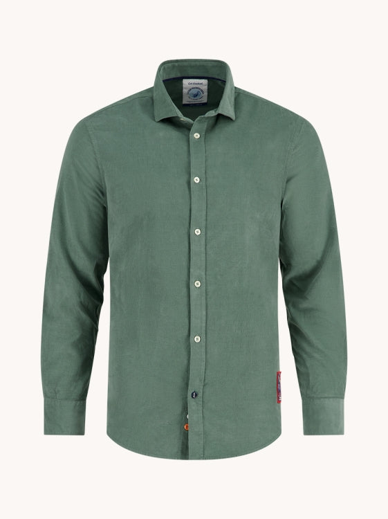 A Fish Named Fred hemd  corduroy 34.021 kleur 311 green