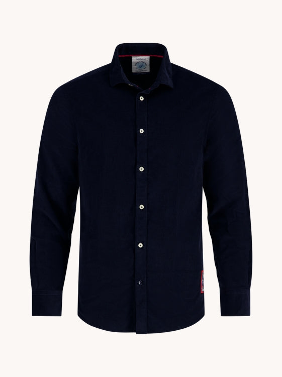 A Fish Named Fred hemd  corduroy 34.021 kleur 604 navy
