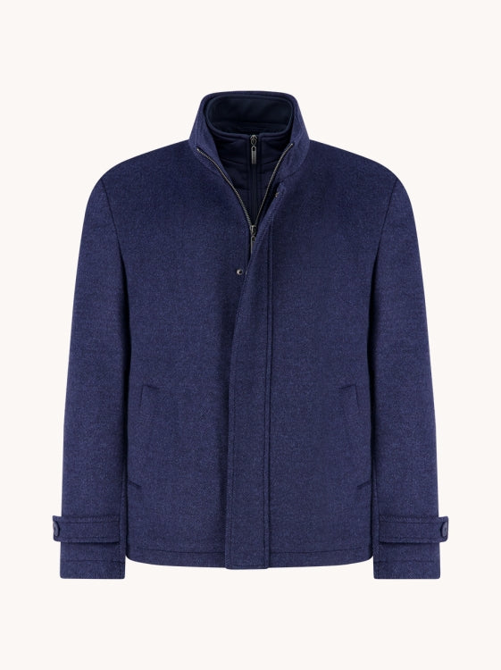 A Fish named Fred short funnel neck coat 34.172 kleur 604 navy