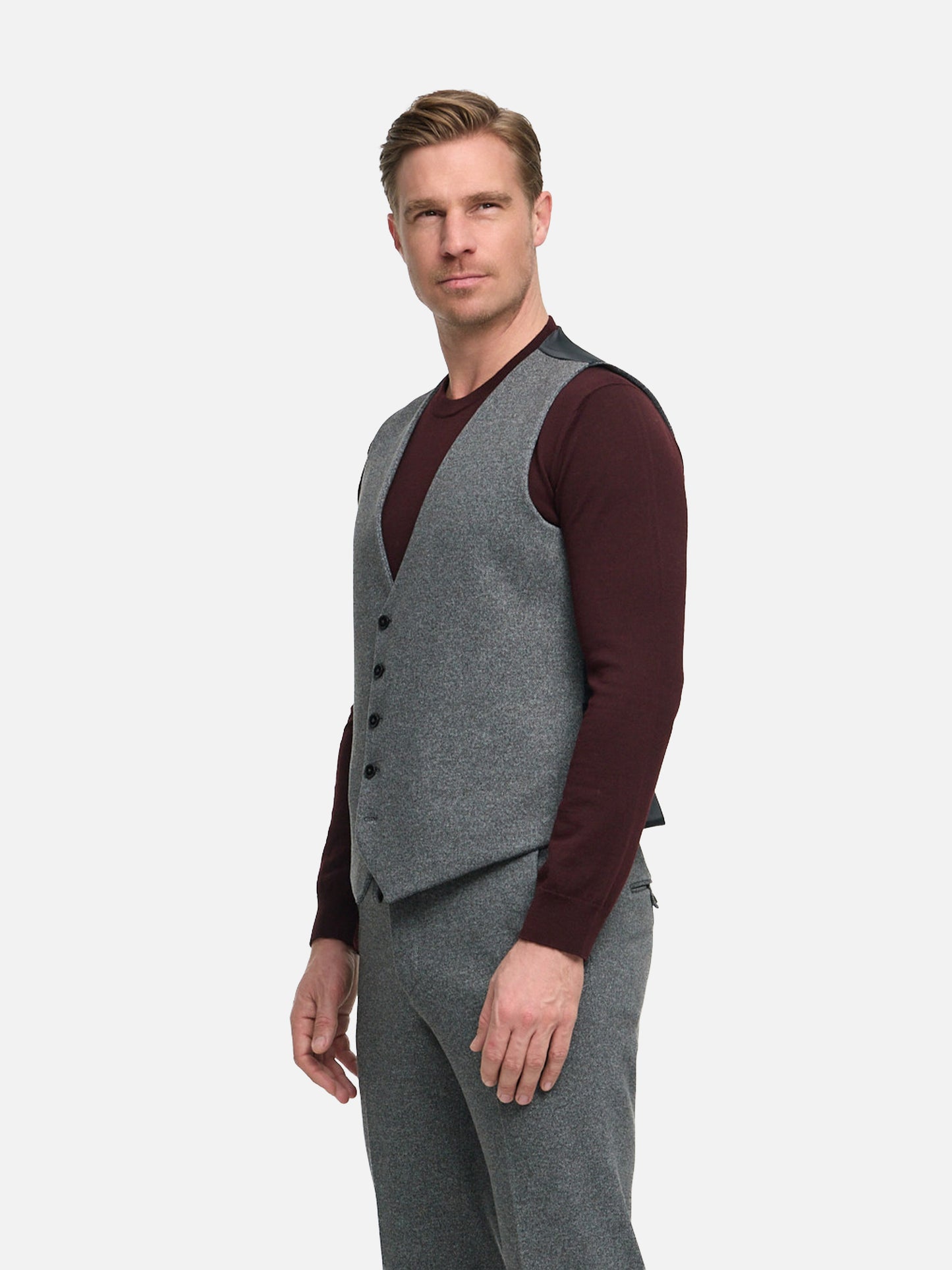 Zuitable waistcoat Diwesley 262664 kleur 370 dark grey ruit