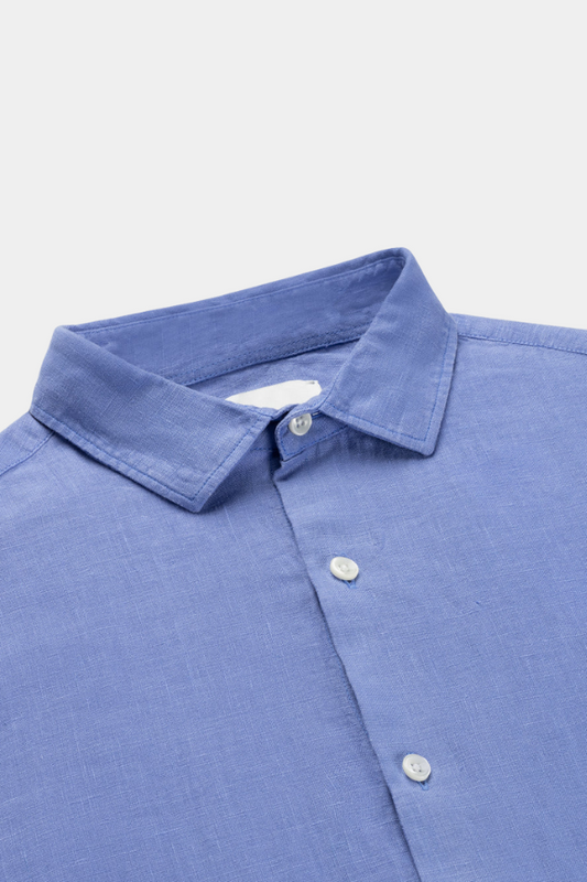 Van Harper hemd VHR 35 linnen kleur 2271 denim blue