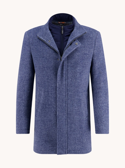 A Fish named Fred Mantel 32.165.600 Funnel neck coat classic blue