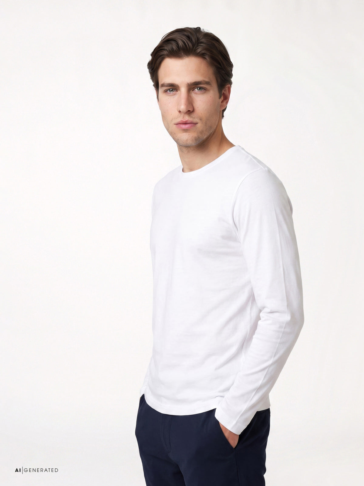 Desoto tshirt long sleeves 53572 kleur wit