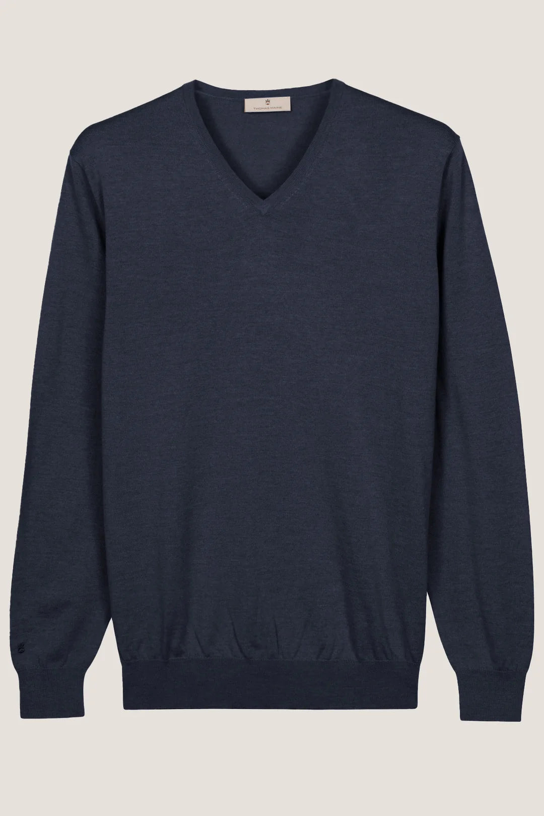 Thomas Maine trui V-hals NOS 81 TM 100 kleur 60 navy