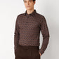 Desoto hemd Casual Kent 98228 kleur 877 navy brown leaves