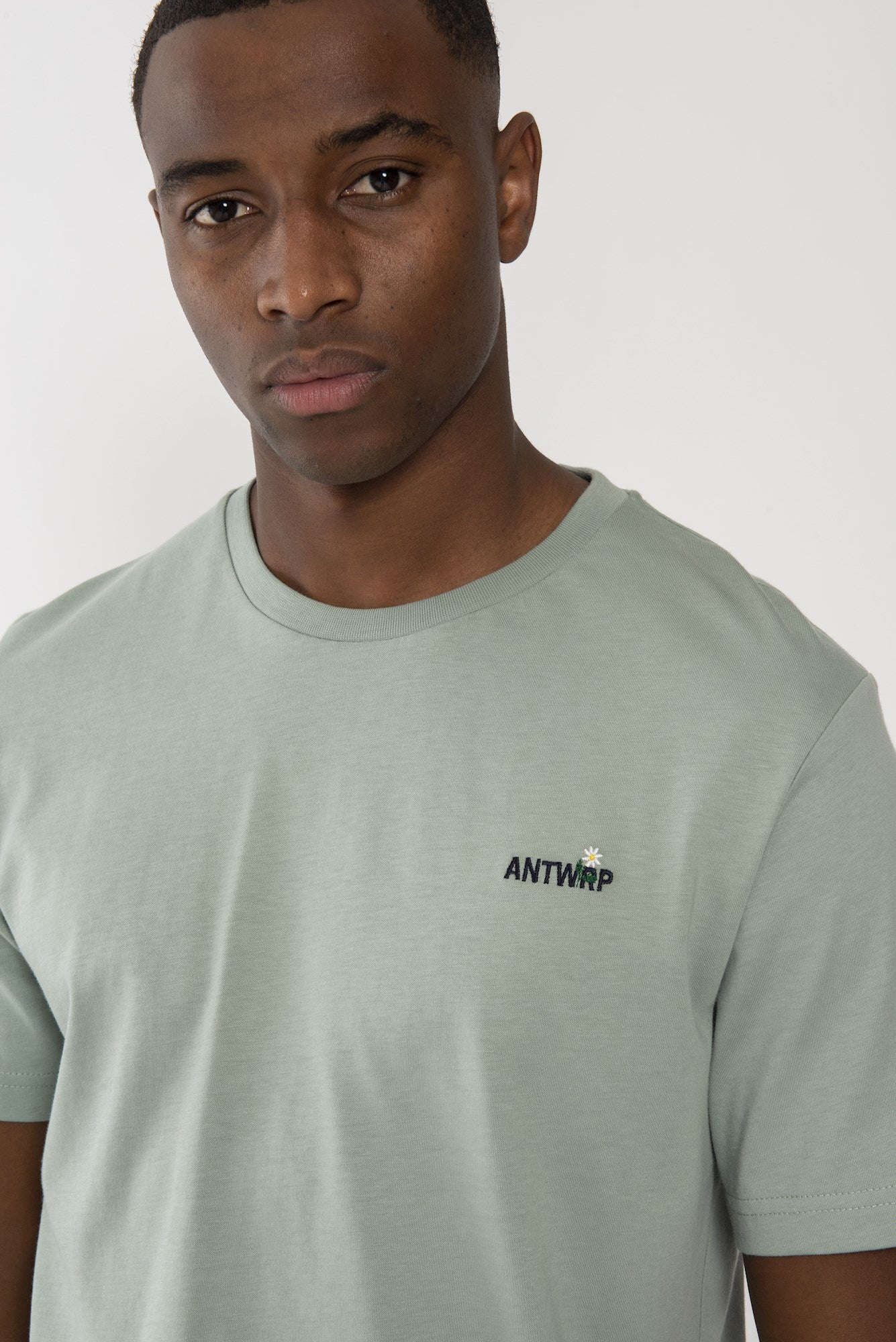 Antwrp BTS 309 kleur 507 Flower logo - Regular fit t-shirt Mercury