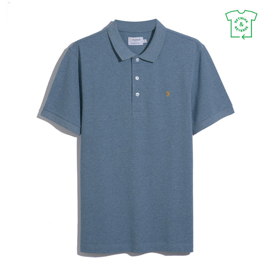 Farah polo B068 kleur 401 blue