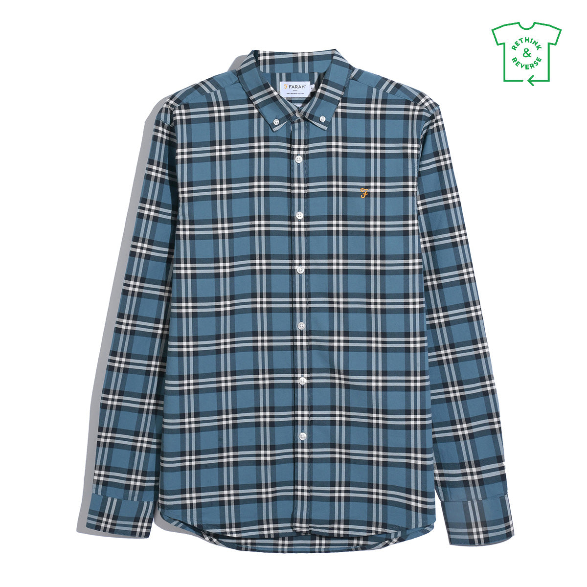 Farah hemd F084 kleur 405 blue