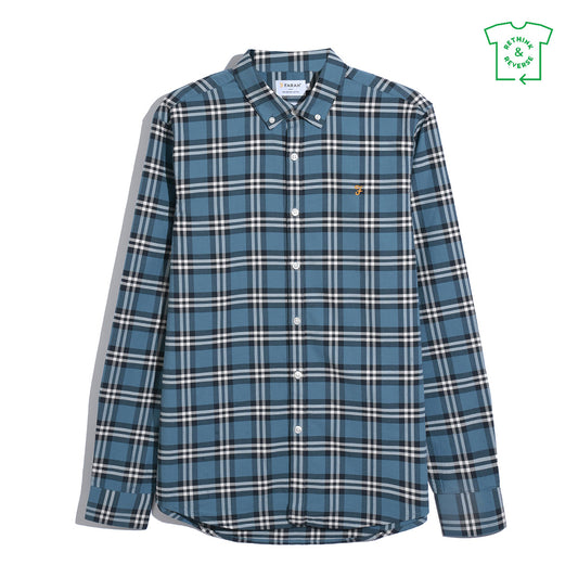 Farah hemd F084 kleur 405 blue