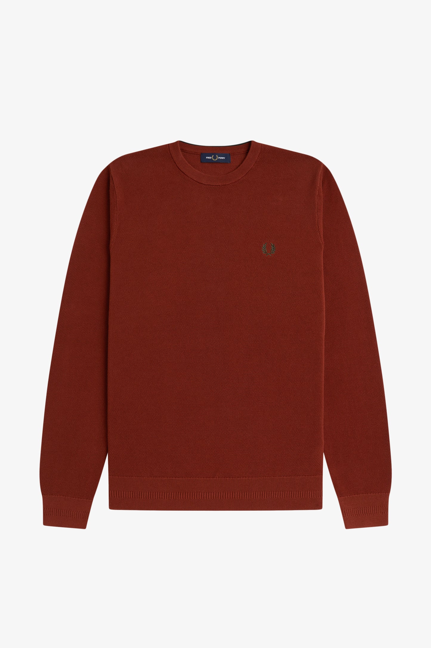Fred Perry pull K 1309 kleur 28C Brandy