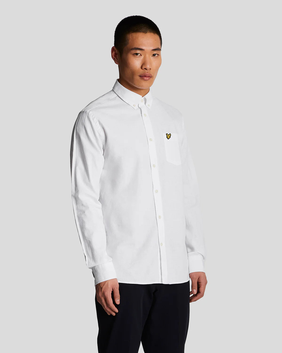 Lyle & Scott Cotton Linen Button Down Shirt hemd LW 2004 626 White